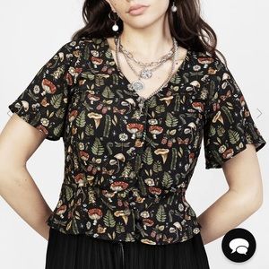 Luthien button up short sleeve blouse